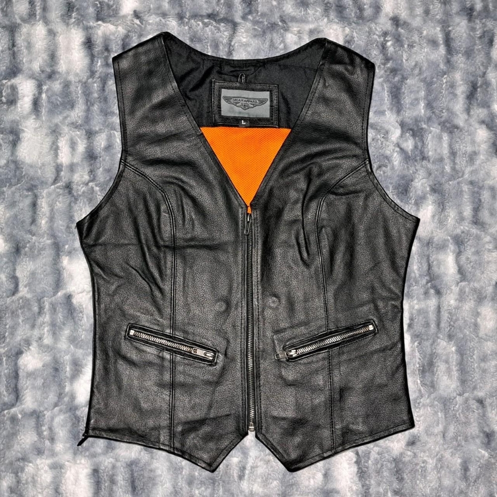 Dream Apparel Black Leather Vest